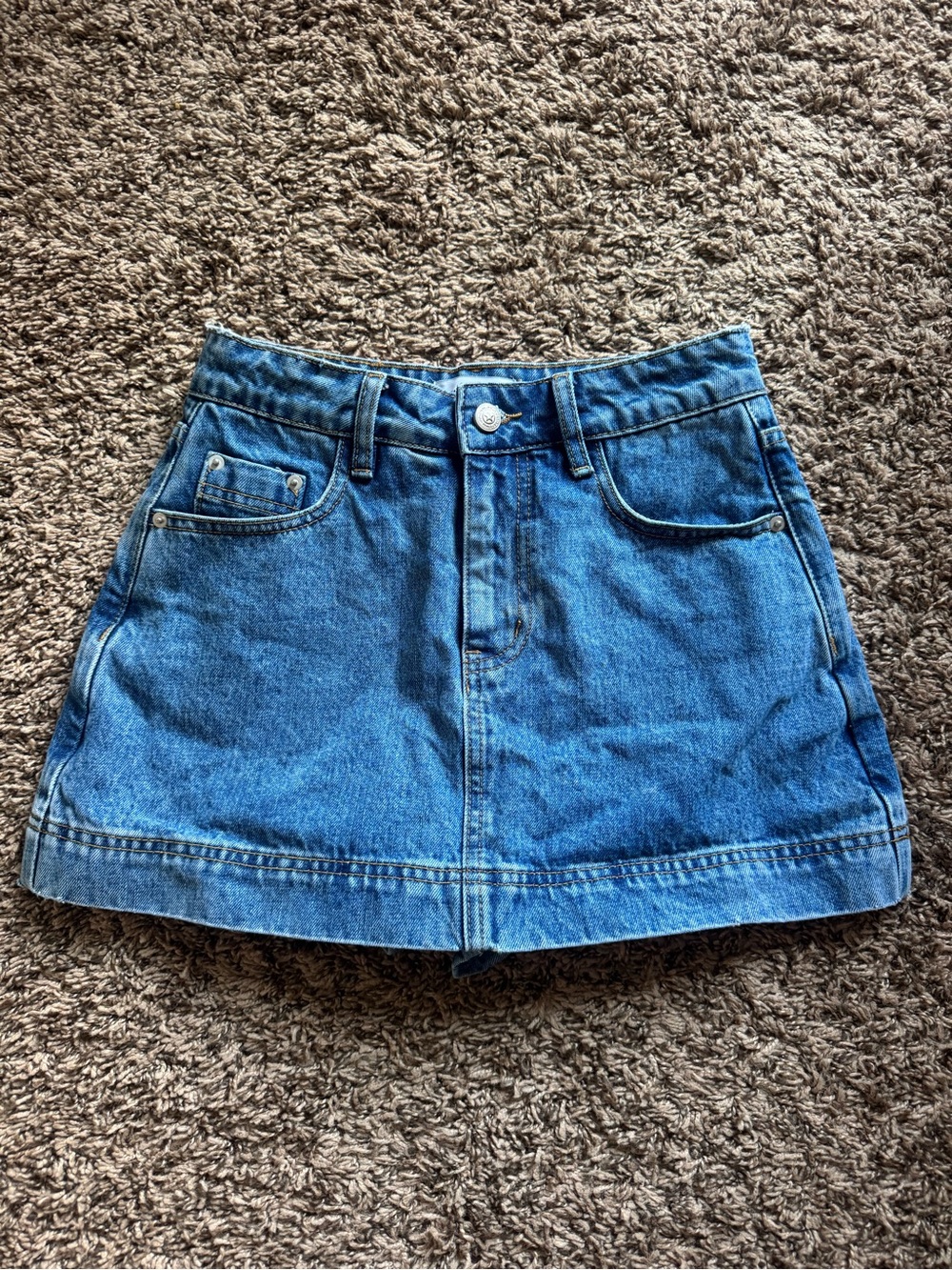 Princess Polly Blue Denim Mini Skirt